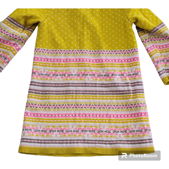 Girls OSHKOSH sweater dress size 3T pink yellow - Picture 3 of 7